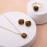 CONJUNTO SLIM DOURADO CABOCHÃO QUADRADO